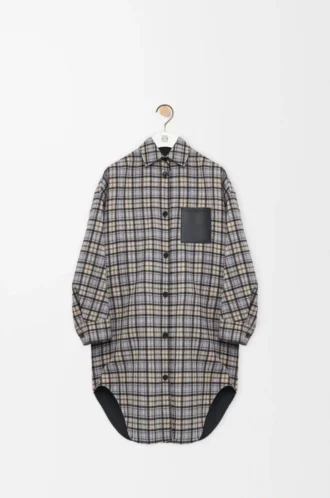 Cappotto in lana e cashmere Beige/Grigio