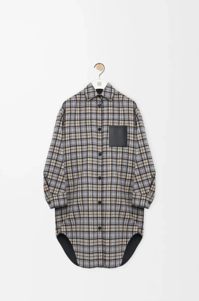 Cappotto in lana e cashmere Beige/Grigio Cappotto in lana e cashmere Beige/Grigio