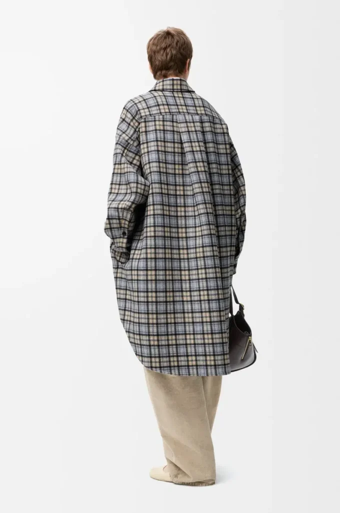 Cappotto in lana e cashmere Beige/Grigio Cappotto in lana e cashmere Beige/Grigio