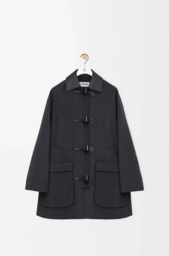 Cappotto in lana e cashmere Charcoal Melange