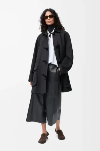 Cappotto in lana e cashmere Charcoal Melange