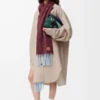 Cappotto in lana e cashmere Sandstone/White
