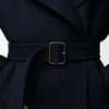 Cappotto in misto lana blu navy