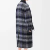 Cappotto in misto mohair e lana Blu/Multicolore