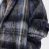 Cappotto in misto mohair e lana Blu/Multicolore