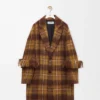 Cappotto in misto mohair e lana Giallo/Multicolore