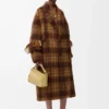 Cappotto in misto mohair e lana Giallo/Multicolore