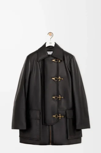 Cappotto in nappa di agnello Nero