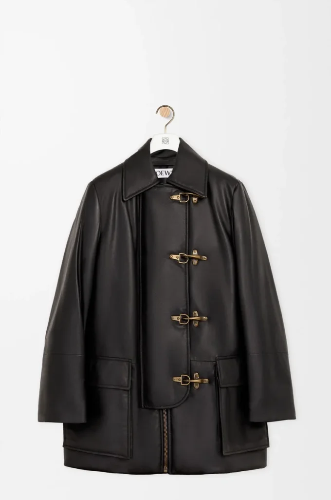 Cappotto in nappa di agnello Nero