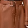 Cappotto in pelle di agnello nappa Tan Cappotto in pelle di agnello nappa Tan