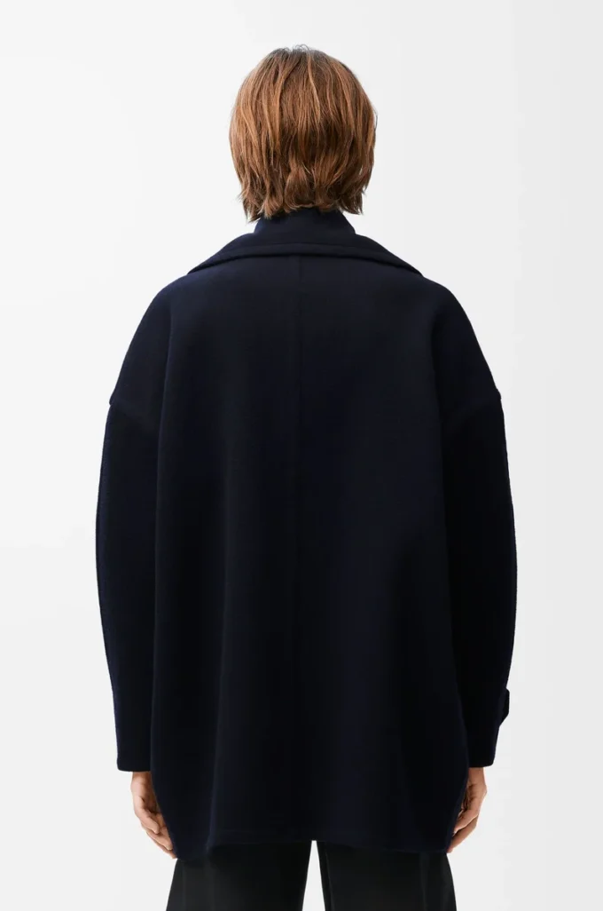 Cappotto peacoat in lana blu notte Cappotto peacoat in lana blu notte