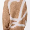 Cardigan con zip in cotone, lino e lana Beige Cardigan con zip in cotone, lino e lana Beige