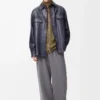 Cardigan con zip in cotone, lino e lana Verde kaki