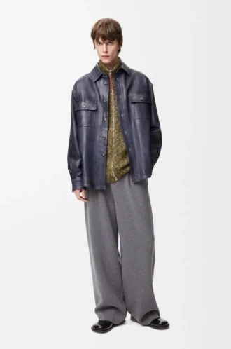 Cardigan con zip in cotone, lino e lana Verde kaki