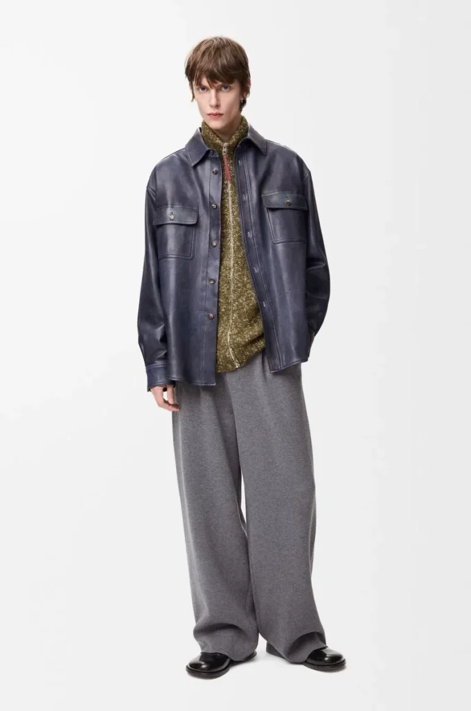 Cardigan con zip in cotone, lino e lana Verde kaki