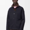 Cardigan in lana e cashmere Blu navy/Grigio