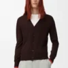 Cardigan in lana Marrone/Arancione Cardigan in lana Marrone/Arancione