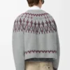 Cardigan in misto lana Grigio chiaro/Multicolore