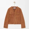 Cardigan in shearling color caramello