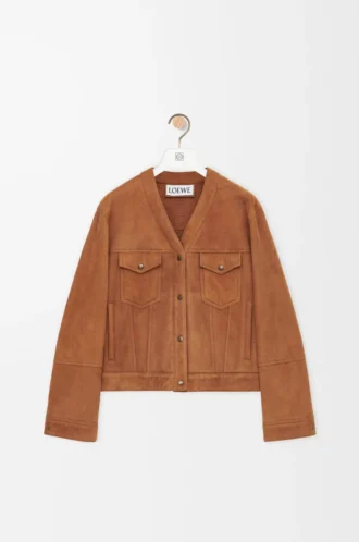 Cardigan in shearling color caramello