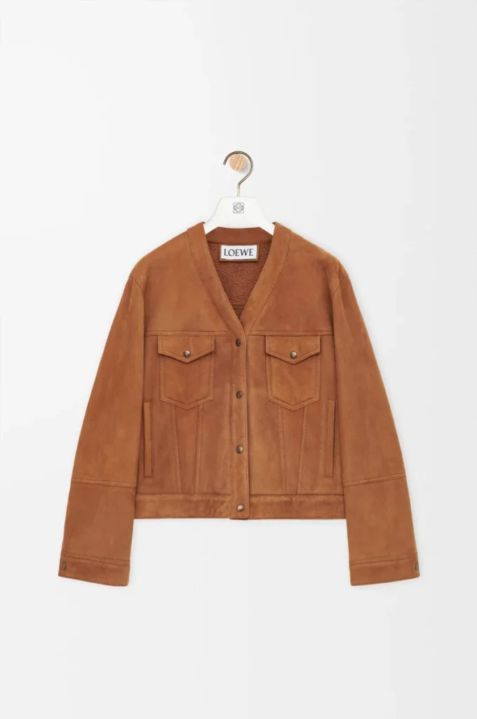 Cardigan in shearling color caramello