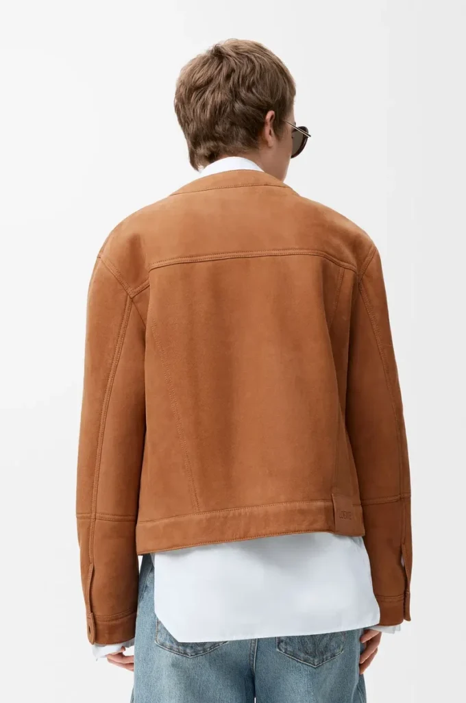 Cardigan in shearling color caramello