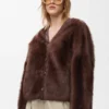 Cardigan in shearling Marrone Cardigan in shearling Marrone