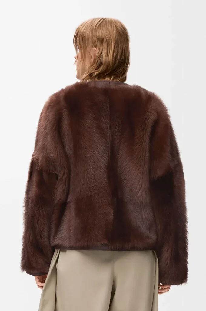 Cardigan in shearling Marrone Cardigan in shearling Marrone