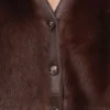 Cardigan in shearling Marrone Cardigan in shearling Marrone