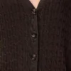 Cardigan in viscosa marrone scuro Cardigan in viscosa marrone scuro