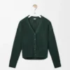 Cardigan in viscosa verde scuro Cardigan in viscosa verde scuro