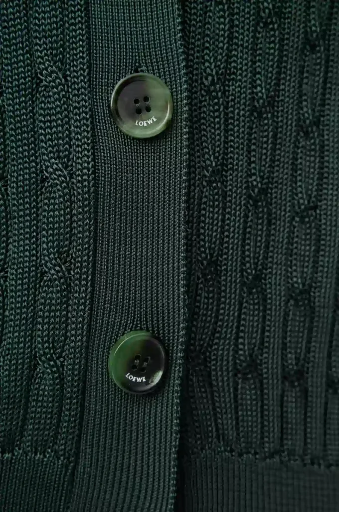 Cardigan in viscosa verde scuro Cardigan in viscosa verde scuro
