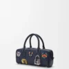 Cats Amazona 23 borsa corta in denim ricamato Blu Cats Amazona 23 borsa corta in denim ricamato Blu