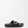 Ciabatta Ease Buckle in pelle di vitello conciata al vegetale Nero