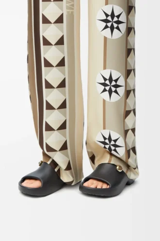 Ciabatta Foam Pebble Nero/Oro