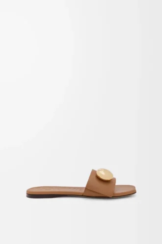 Ciabatta Pebble in morbida pelle di vitello Oak