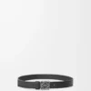 Cintura Anagram larga in morbida pelle di vitello martellata Nero/Vintage Palladium Cintura Anagram larga in morbida pelle di vitello martellata Nero/Vintage Palladium