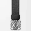 Cintura Anagram larga in morbida pelle di vitello martellata Nero/Vintage Palladium Cintura Anagram larga in morbida pelle di vitello martellata Nero/Vintage Palladium