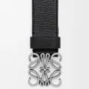Cintura Anagram larga in morbida pelle di vitello martellata Nero/Vintage Palladium Cintura Anagram larga in morbida pelle di vitello martellata Nero/Vintage Palladium