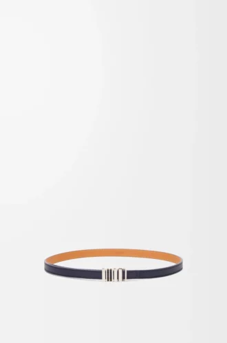 Cintura LOEWE Graphic in pelle di vitello classica Abbys Blue/Palladio