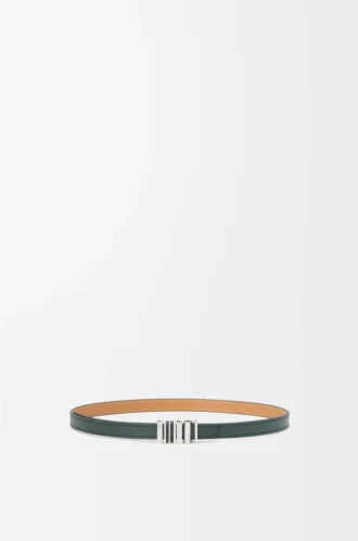 Cintura LOEWE Graphic in pelle di vitello liscia Deep Forest/Palladium