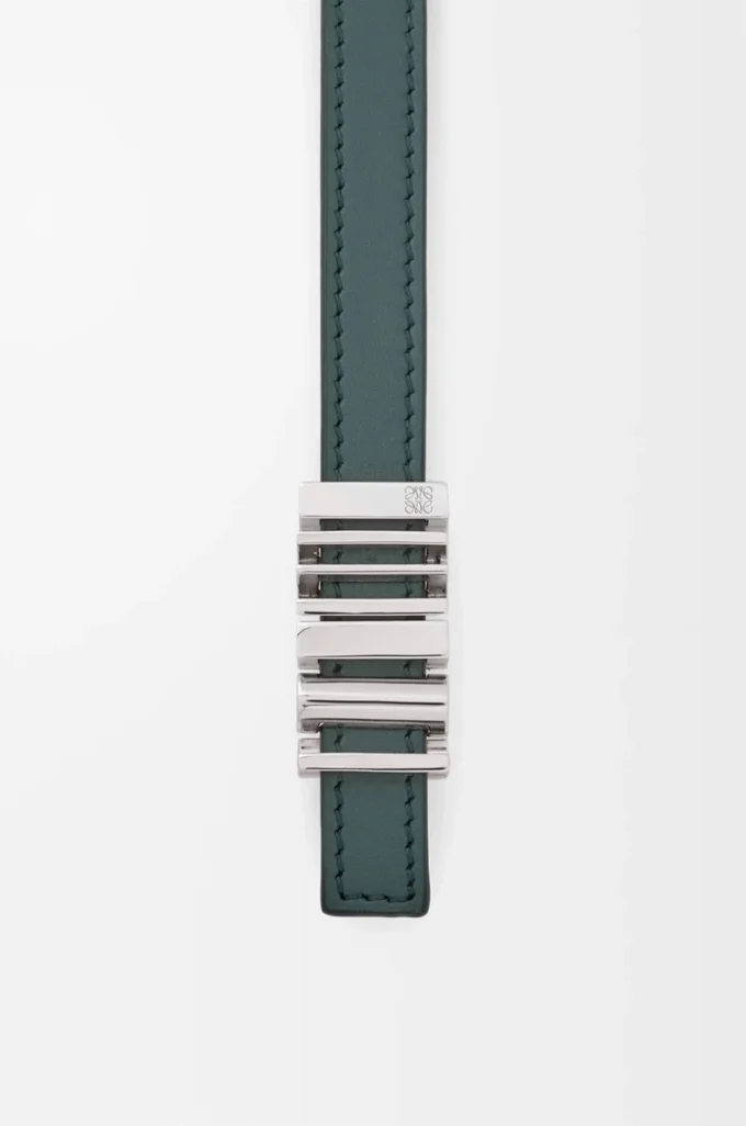 Cintura LOEWE Graphic in pelle di vitello liscia Deep Forest/Palladium Cintura LOEWE Graphic in pelle di vitello liscia Deep Forest/Palladium