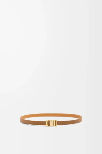 Cintura LOEWE Graphic in pelle di vitello liscia Oak/Gold