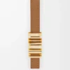 Cintura LOEWE Graphic in pelle di vitello liscia Oak/Gold