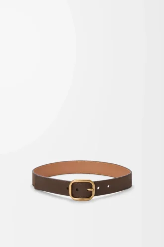 Cintura morbida arrotondata in nubuck Tundra/Vintage Gold