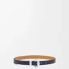 Cintura Pebble in pelle di vitello liscia Deep Navy/Palladium Cintura Pebble in pelle di vitello liscia Deep Navy/Palladium