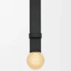 Cintura Pebble in pelle di vitello liscia Nero/Oro