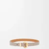 Cintura Pebble in pelle di vitello liscia Sabbia/Oro Cintura Pebble in pelle di vitello liscia Sabbia/Oro