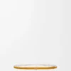 Cintura reversibile Anagram cube in pelle di vitello liscia Soft White/Sunflower /Gold