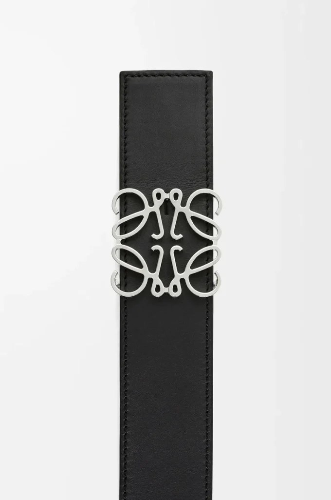 Cintura reversibile Anagram in pelle di vitello liscia Black/Tan/Palladium Cintura reversibile Anagram in pelle di vitello liscia Black/Tan/Palladium